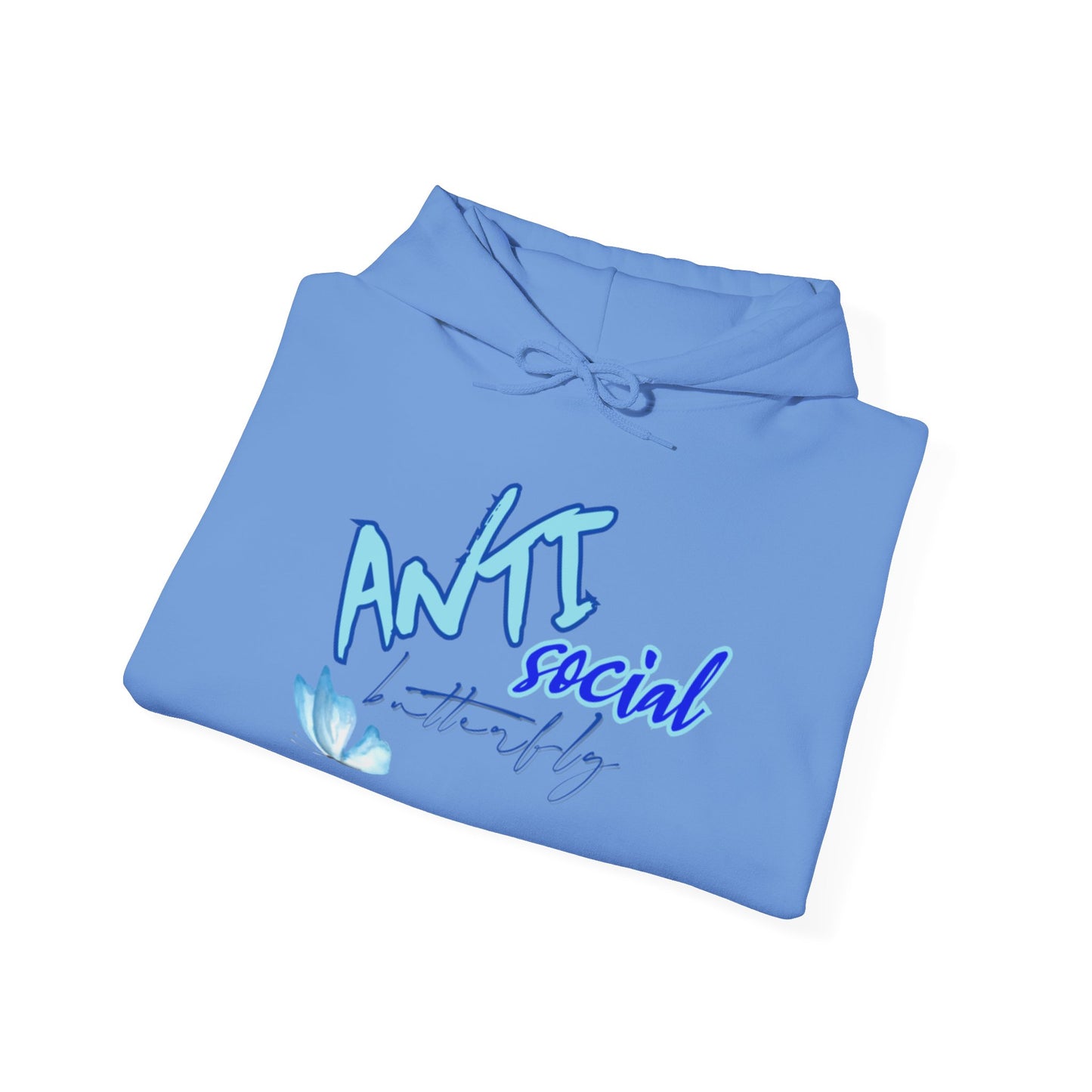 Blu ANTISocial Butterfly Heavy Blend™ Hooded Sweatshirt