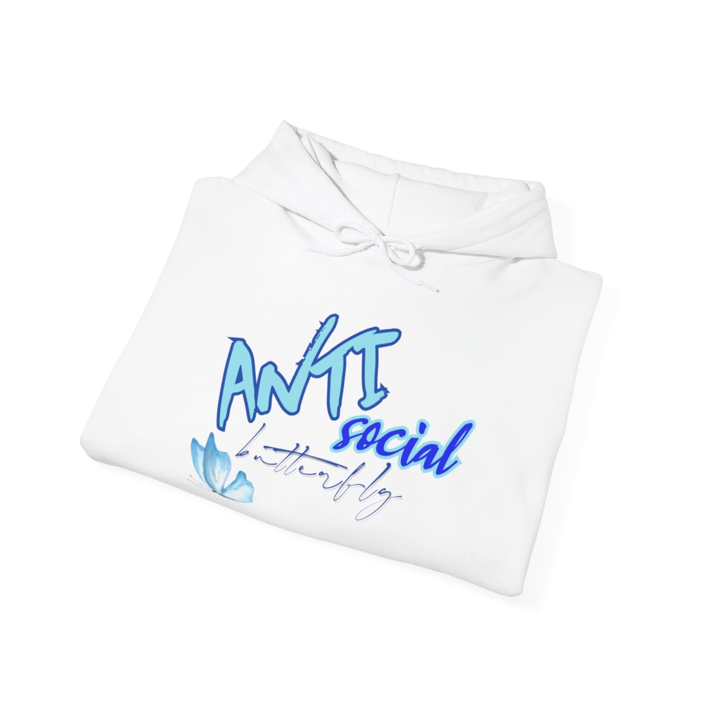 Blu ANTISocial Butterfly Heavy Blend™ Hooded Sweatshirt