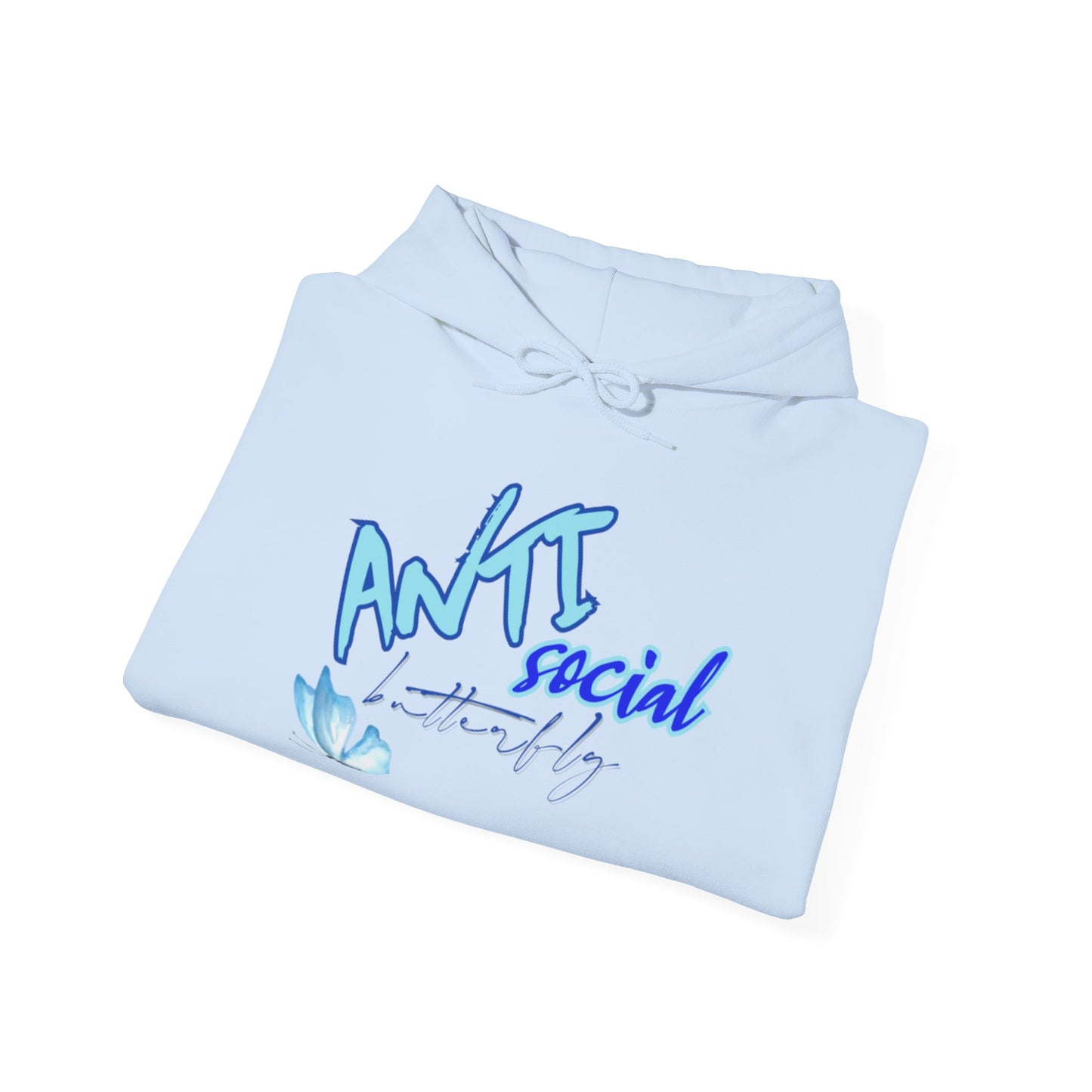 Blu ANTISocial Butterfly Heavy Blend™ Hooded Sweatshirt