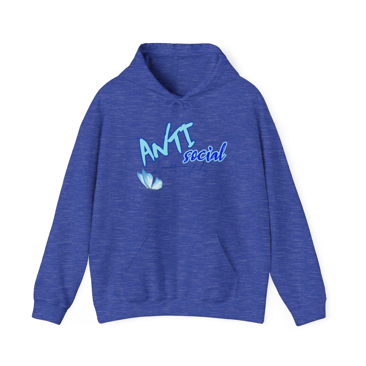 Blu ANTISocial Butterfly Heavy Blend™ Hooded Sweatshirt