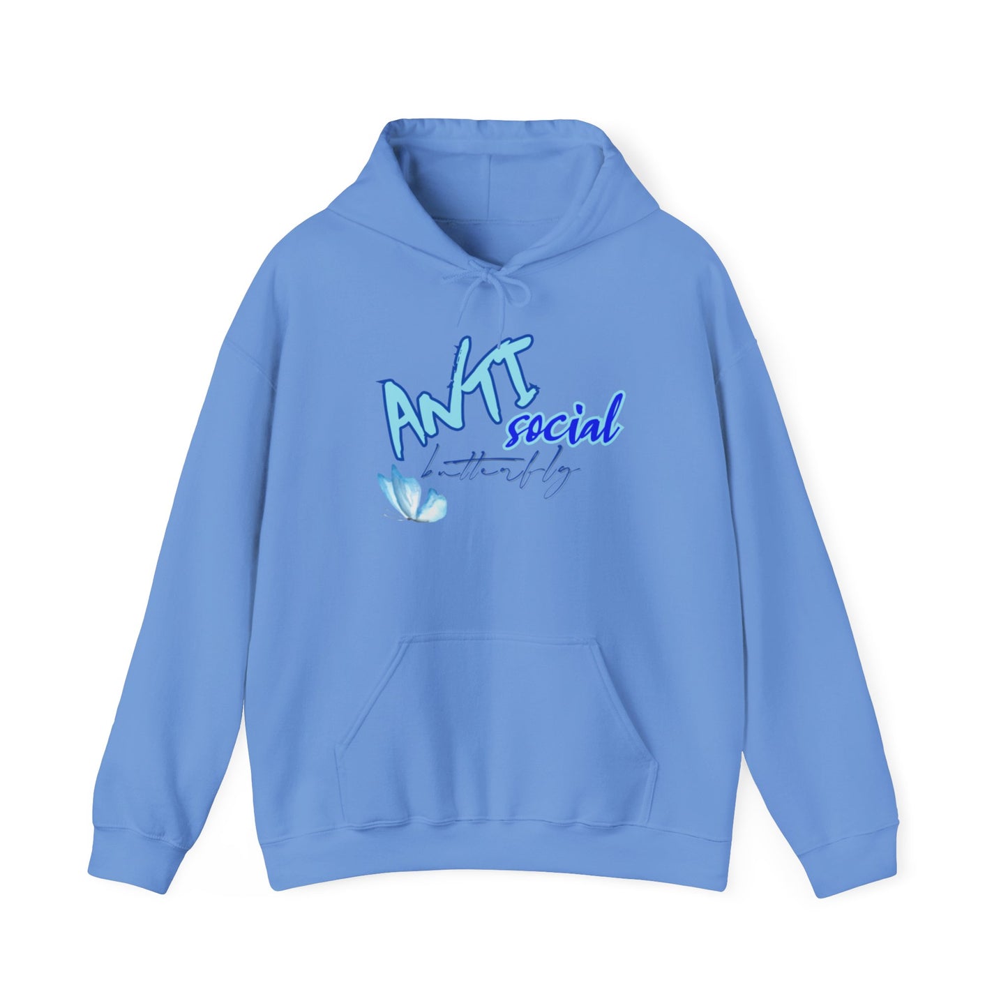 Blu ANTISocial Butterfly Heavy Blend™ Hooded Sweatshirt