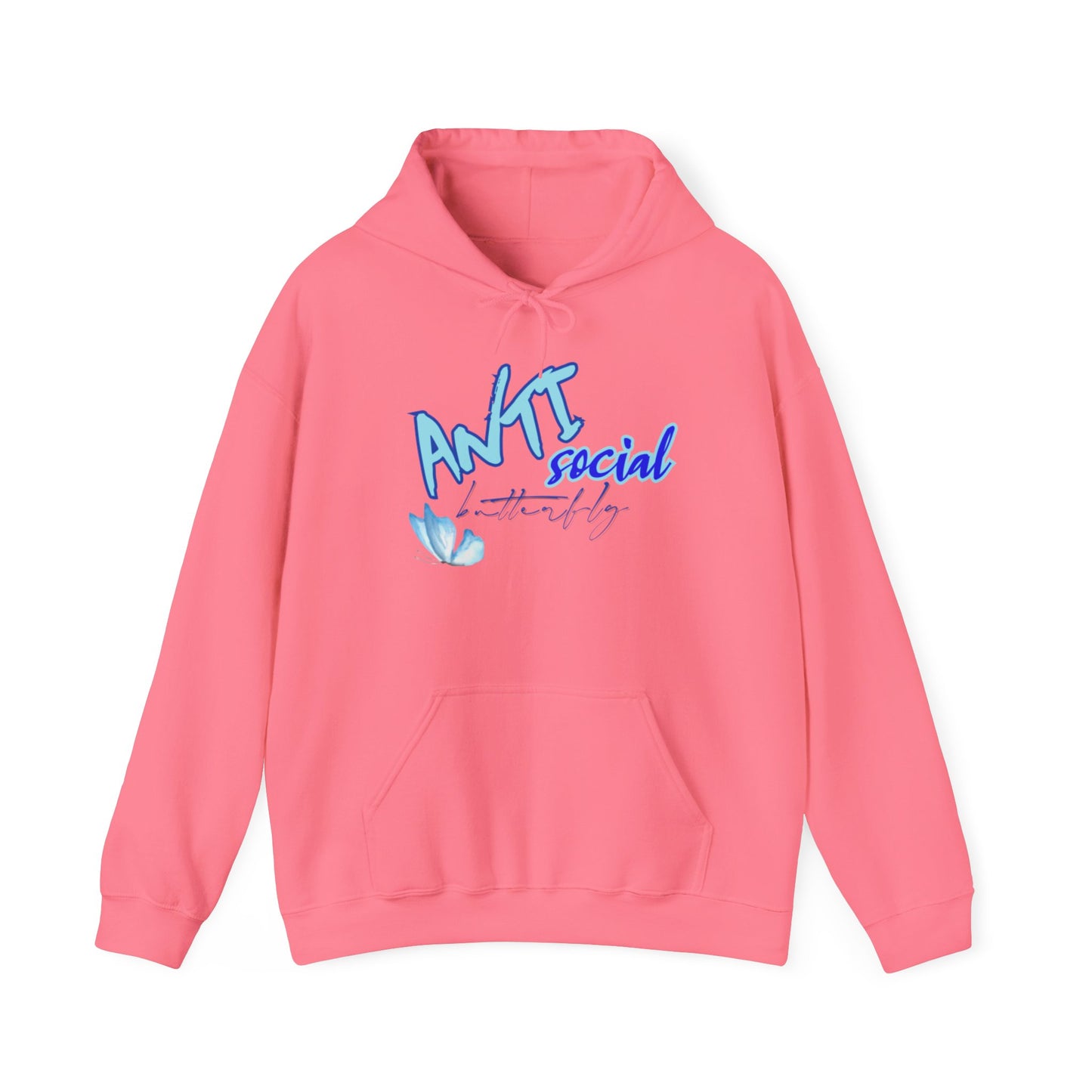 Blu ANTISocial Butterfly Heavy Blend™ Hooded Sweatshirt