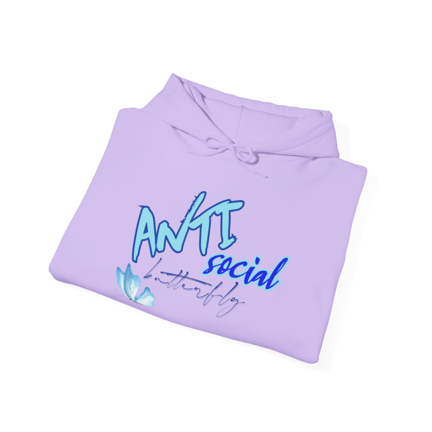 Blu ANTISocial Butterfly Heavy Blend™ Hooded Sweatshirt