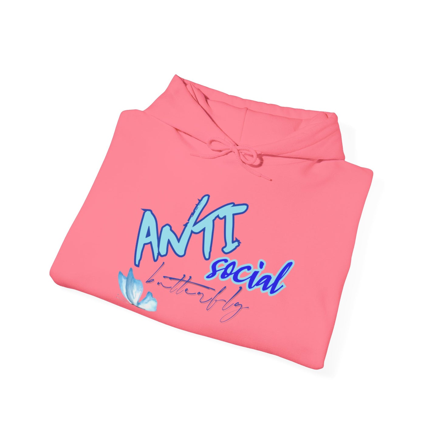 Blu ANTISocial Butterfly Heavy Blend™ Hooded Sweatshirt