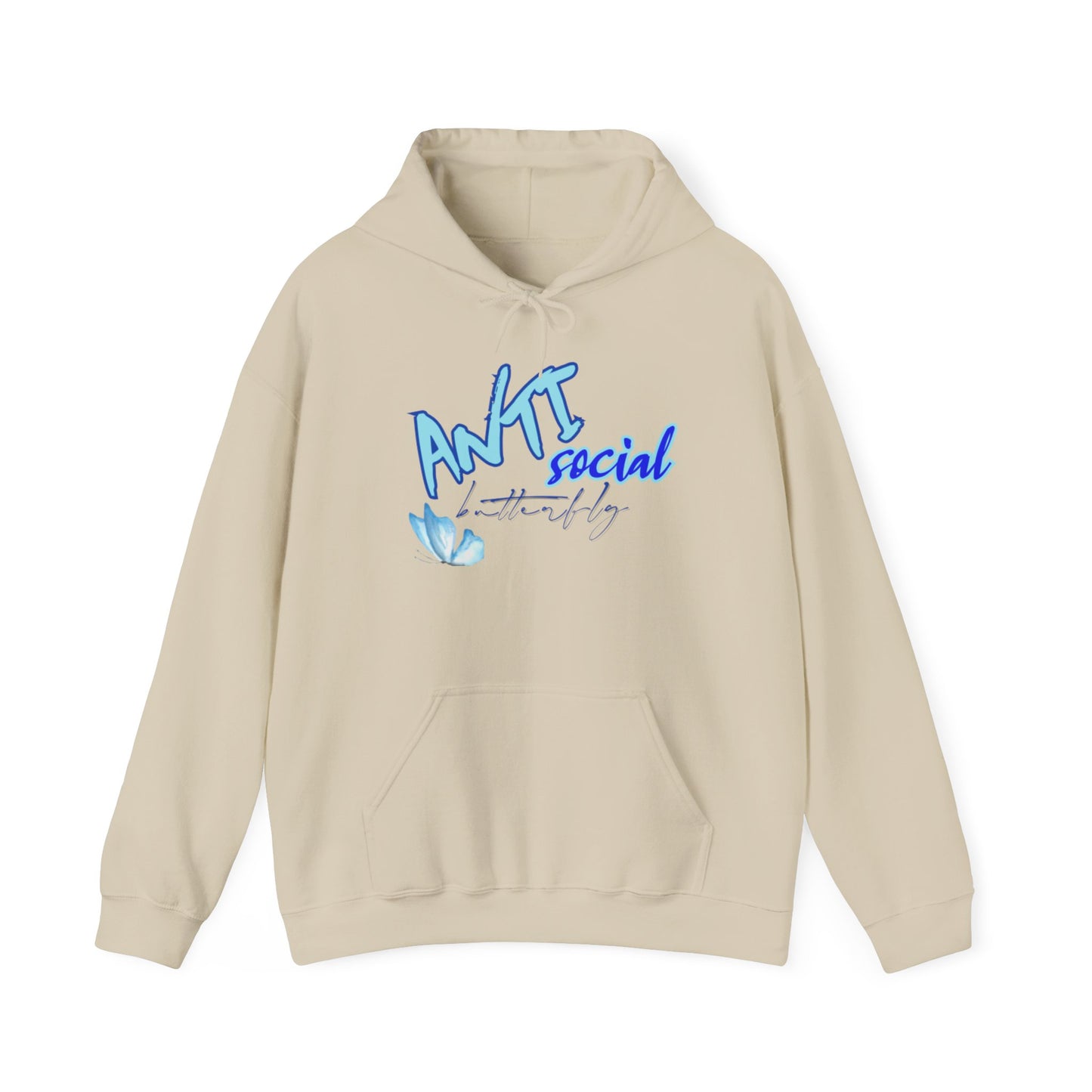 Blu ANTISocial Butterfly Heavy Blend™ Hooded Sweatshirt