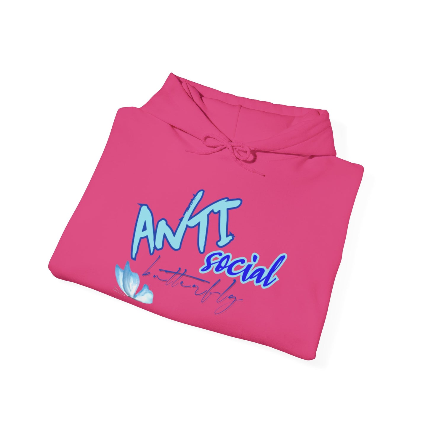 Blu ANTISocial Butterfly Heavy Blend™ Hooded Sweatshirt