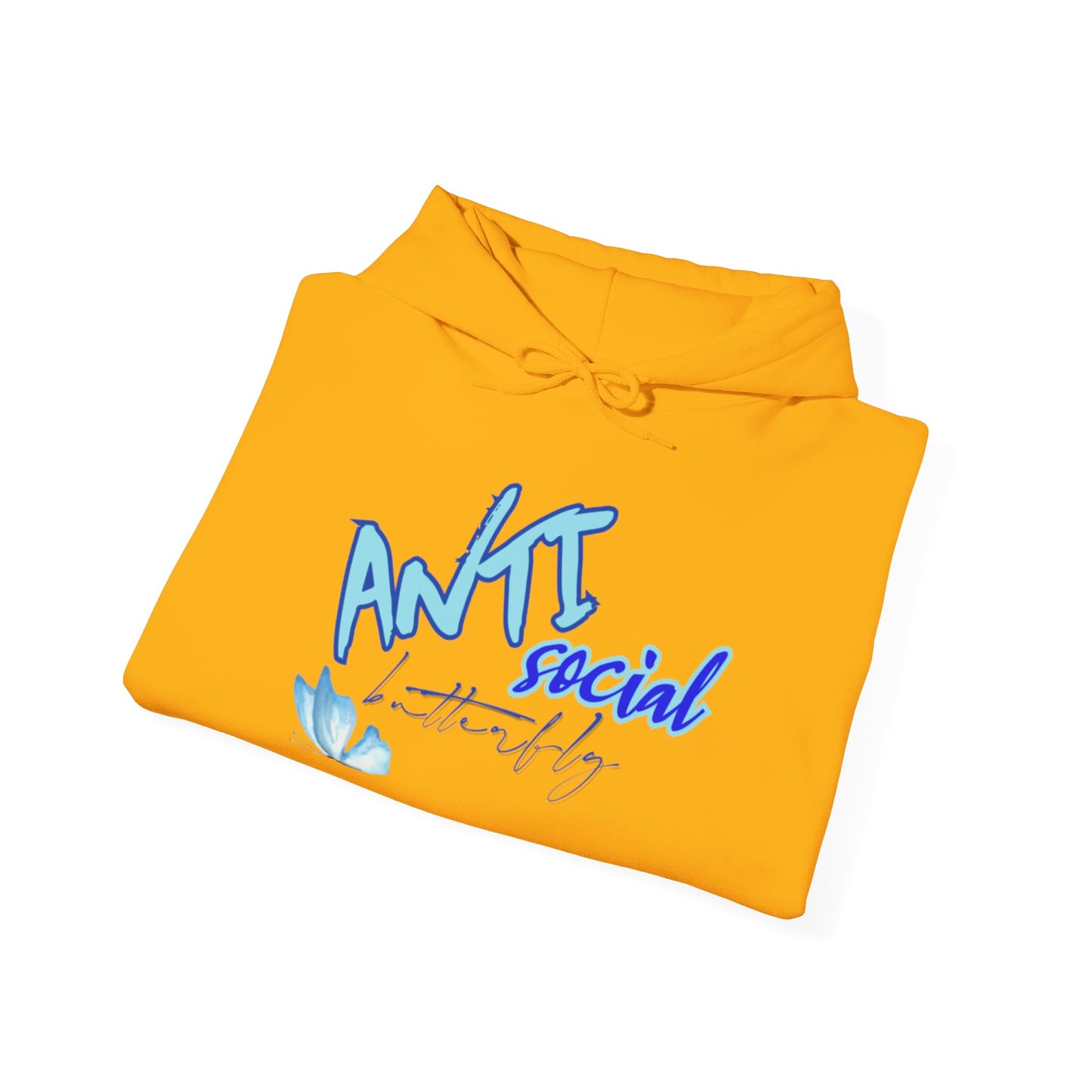 Blu ANTISocial Butterfly Heavy Blend™ Hooded Sweatshirt