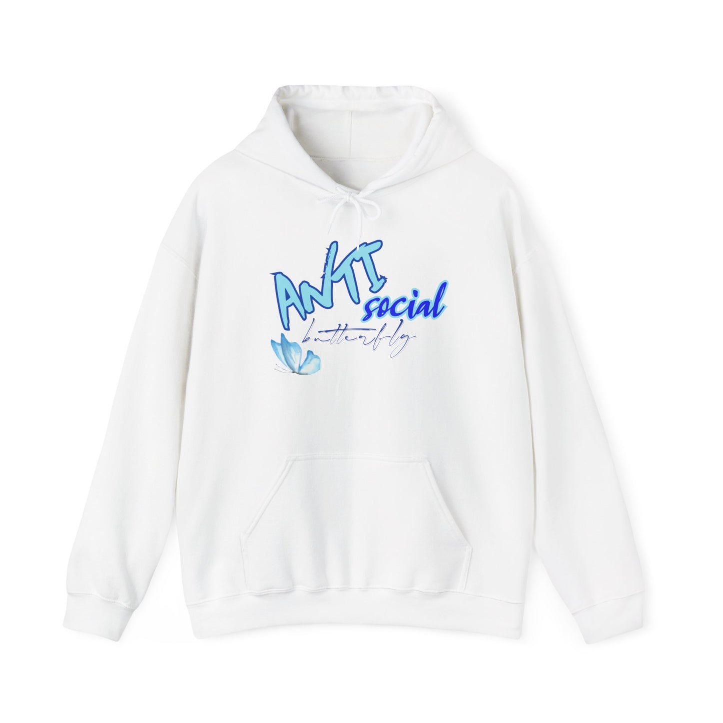 Blu ANTISocial Butterfly Heavy Blend™ Hooded Sweatshirt