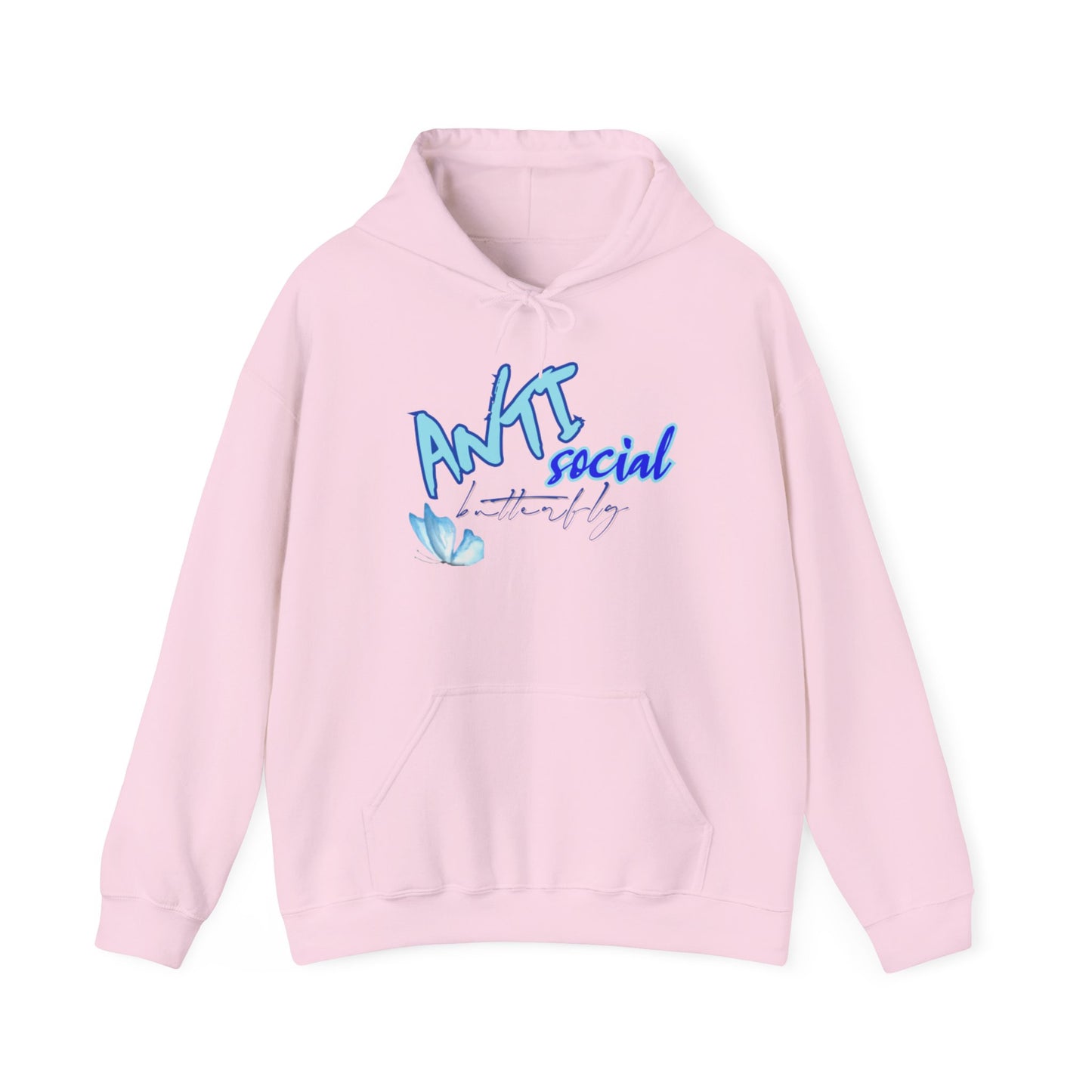 Blu ANTISocial Butterfly Heavy Blend™ Hooded Sweatshirt