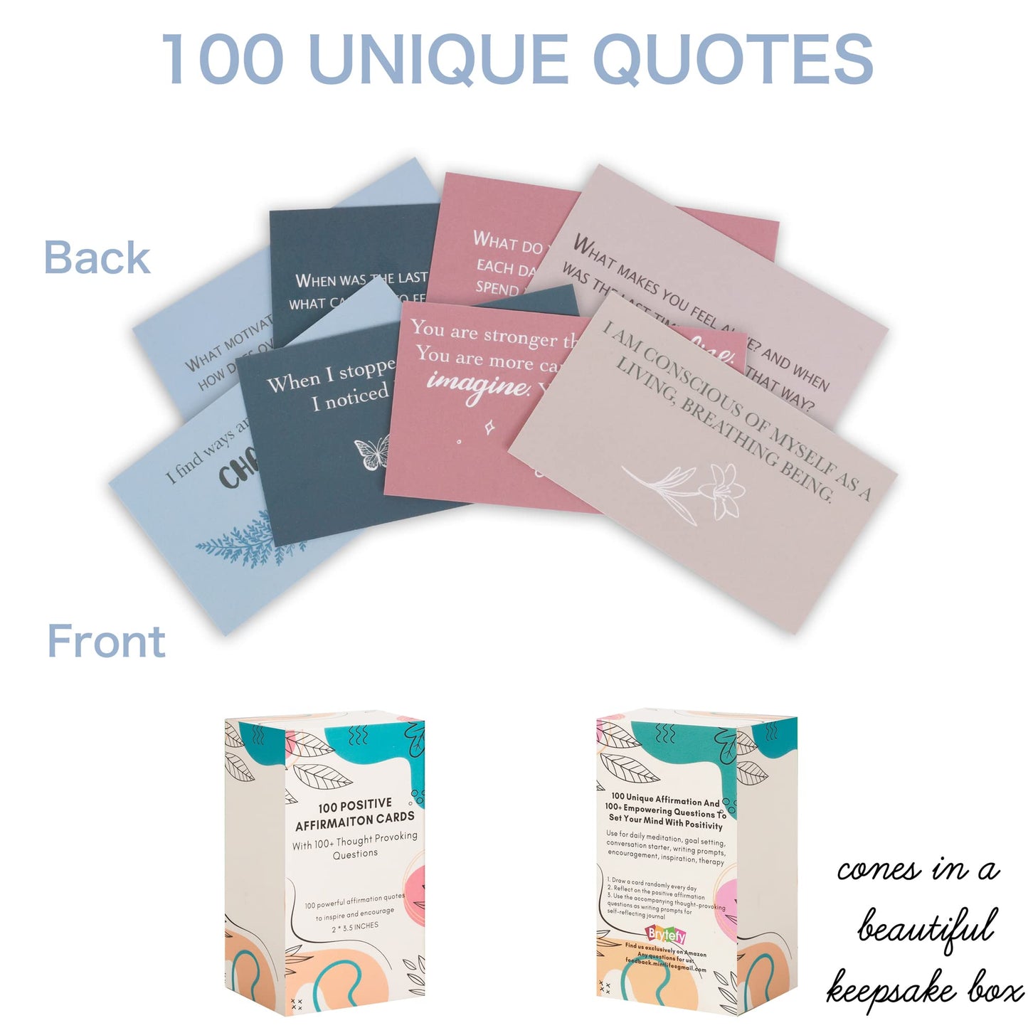 Affirmation Cards for Women and Men - 100PCS