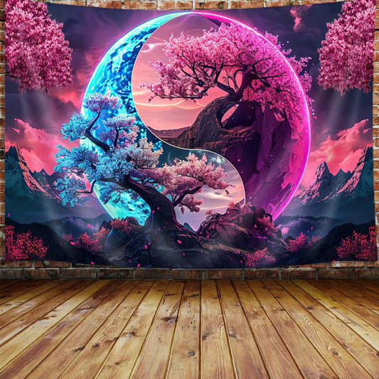 Yin & Yang Tree of Life Tapestry