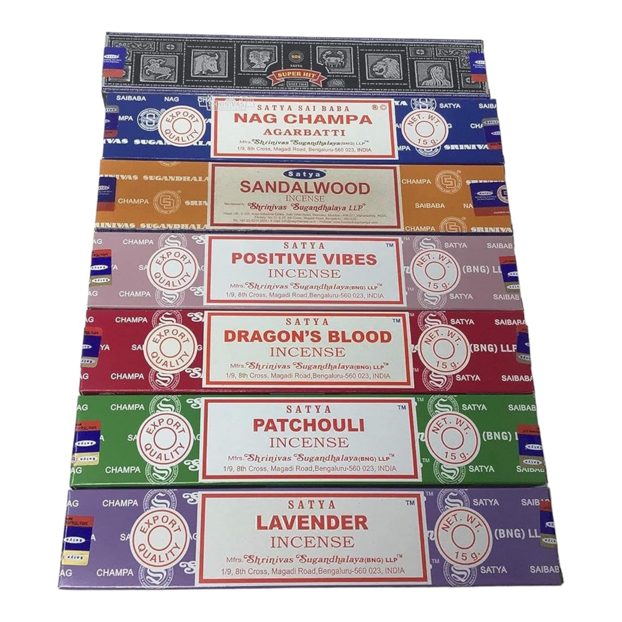 7 Pack of Nag Champa - Assorted Incense Sticks