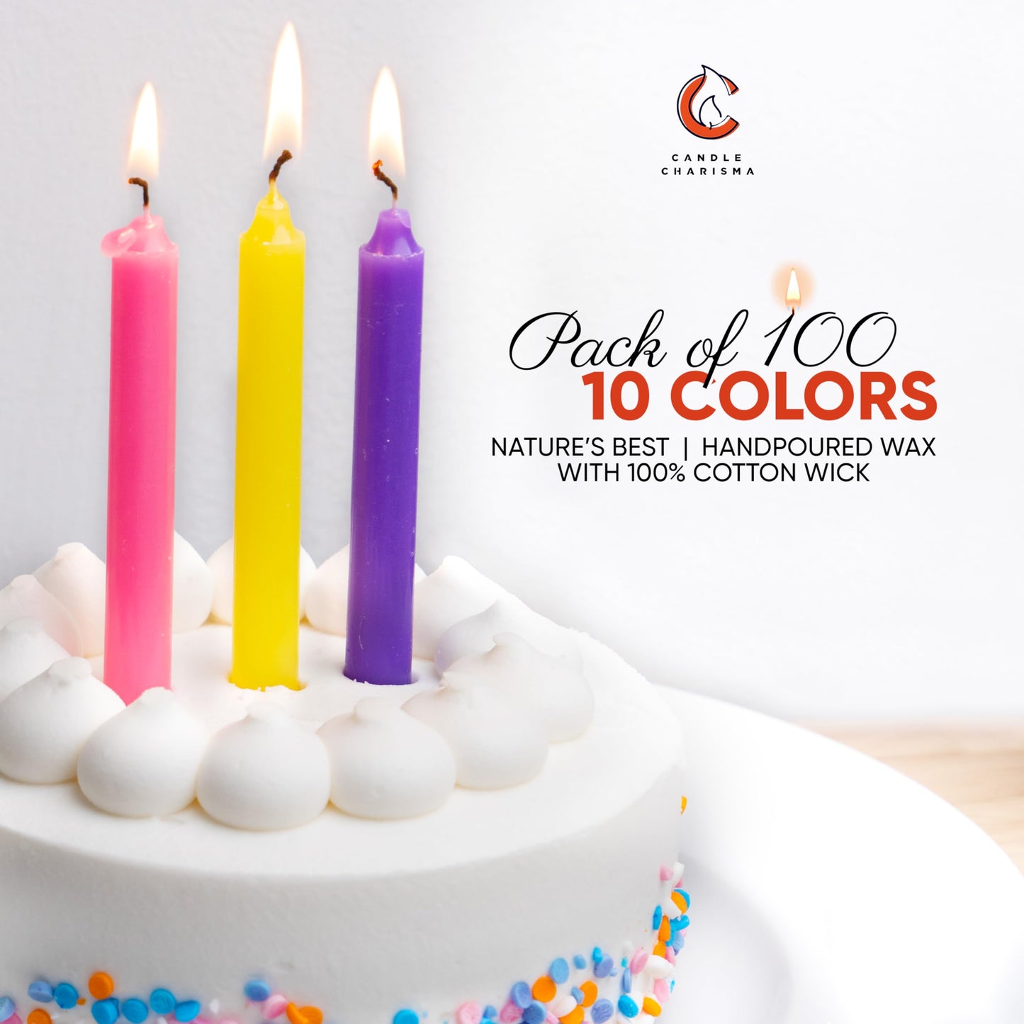 100 Multi-Colored 4" Long-Burn Spell Candles