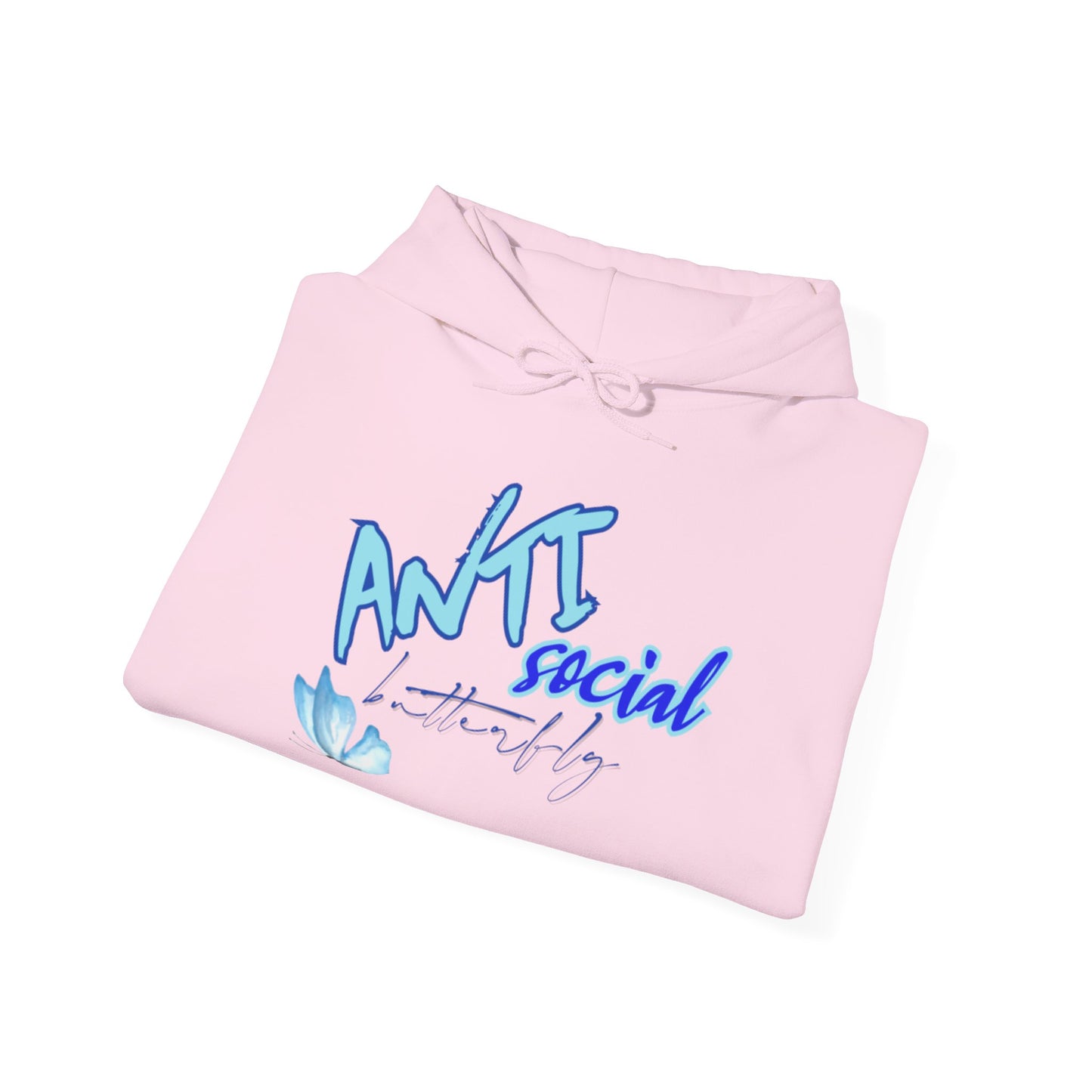 Blu ANTISocial Butterfly Heavy Blend™ Hooded Sweatshirt