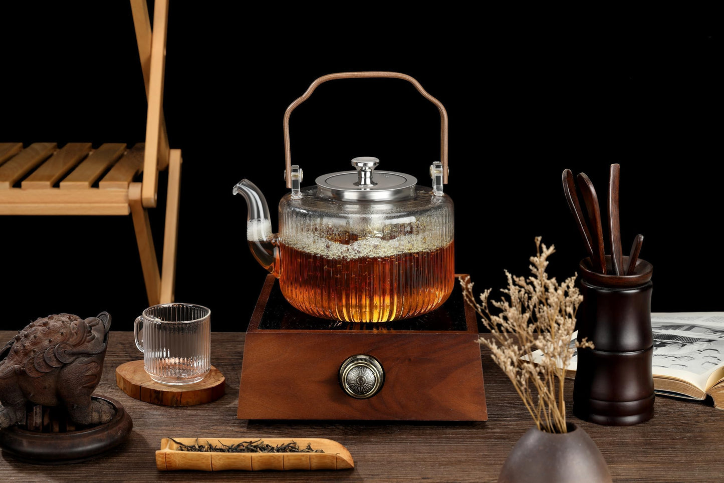 ANEICE Glass Tea Pot Set with Infusers